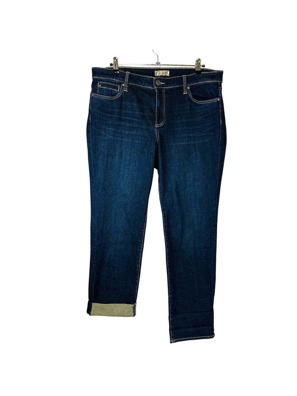 Kut from the Kloth Womans 14 Jeans Catherine Boyfriend‎ Dark Wash Blue Stretch